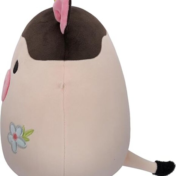 Squishmallows Original 8-Inch Connor Cow with Blue Flower Embroidery - NWT - Picture 3 of 4